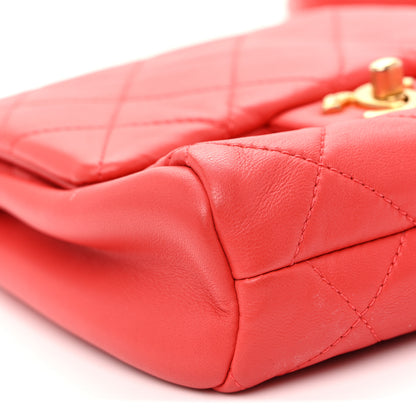 Chanel Lambskin Quilted Side-Packs Red 13 of 15