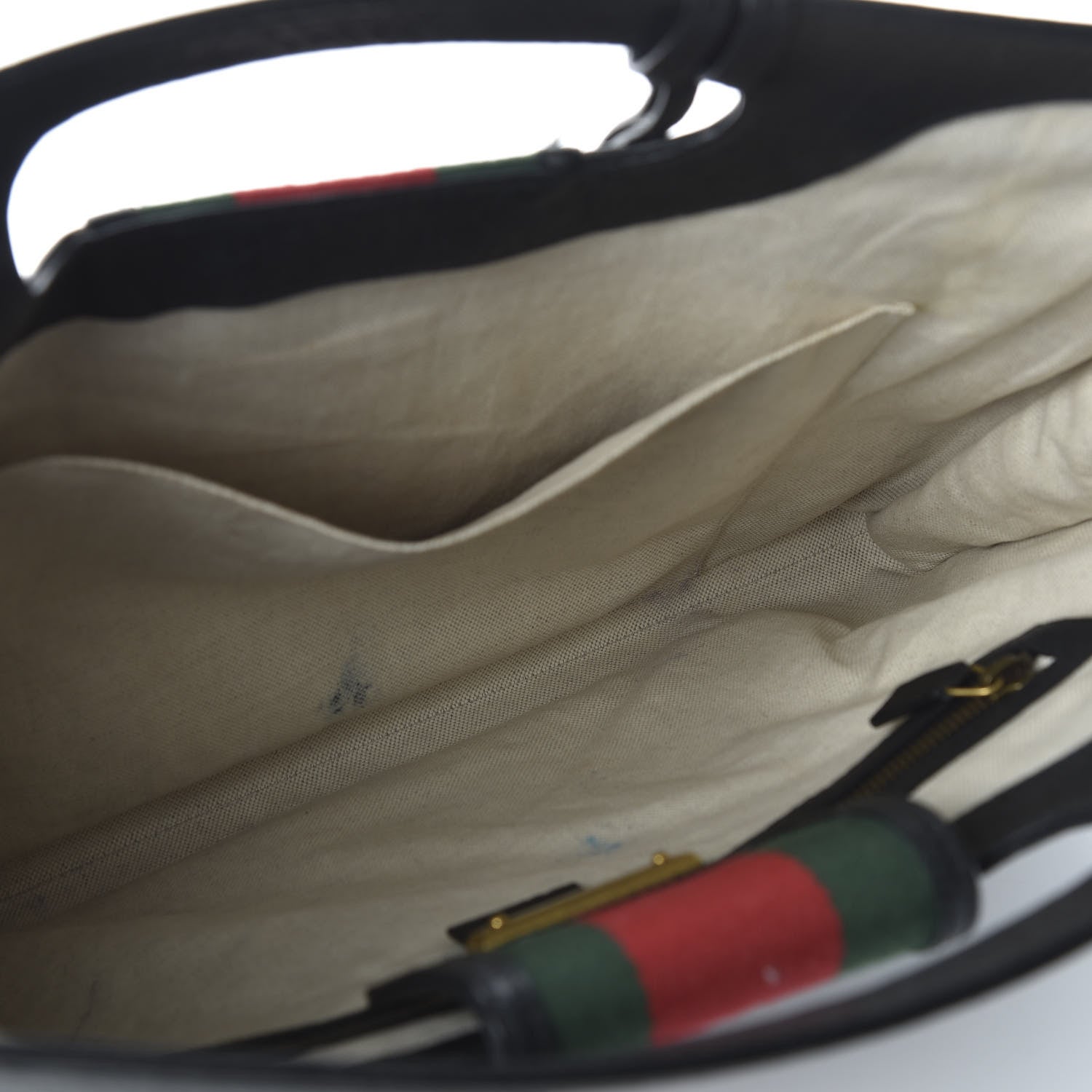 Gucci Calfskin Web Padlock Tote Black 4 of 11