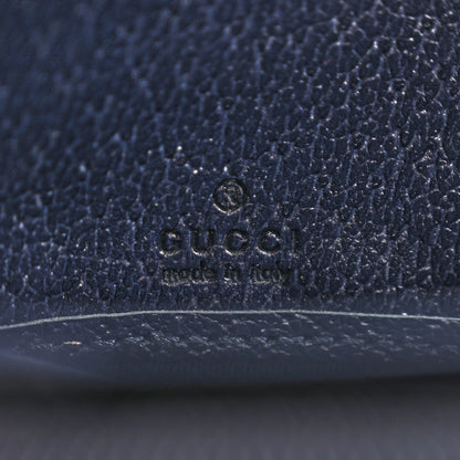 Gucci GG Supreme Monogram Textured Dollar Calfskin Web Ophidia Zip Around Wallet Beige Blue 6 of 9