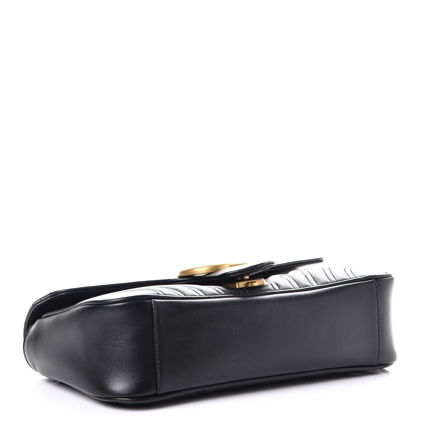 Calfskin Matelasse Small GG Marmont Shoulder Bag Black