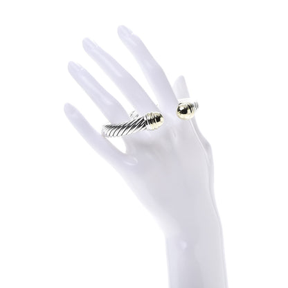 David Yurman Sterling Silver 14K Yellow Gold 10mm Cable Classics Bracelet 2 of 4