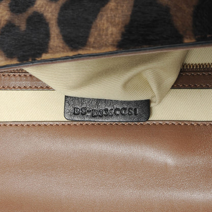 Valentino Garavani Calf Hair Large Glam Lock Rockstud Flap Leopard 7 of 7