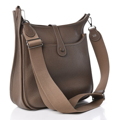 Hermes Taurillon Clemence Evelyne III GM Etoupe 3 of 20
