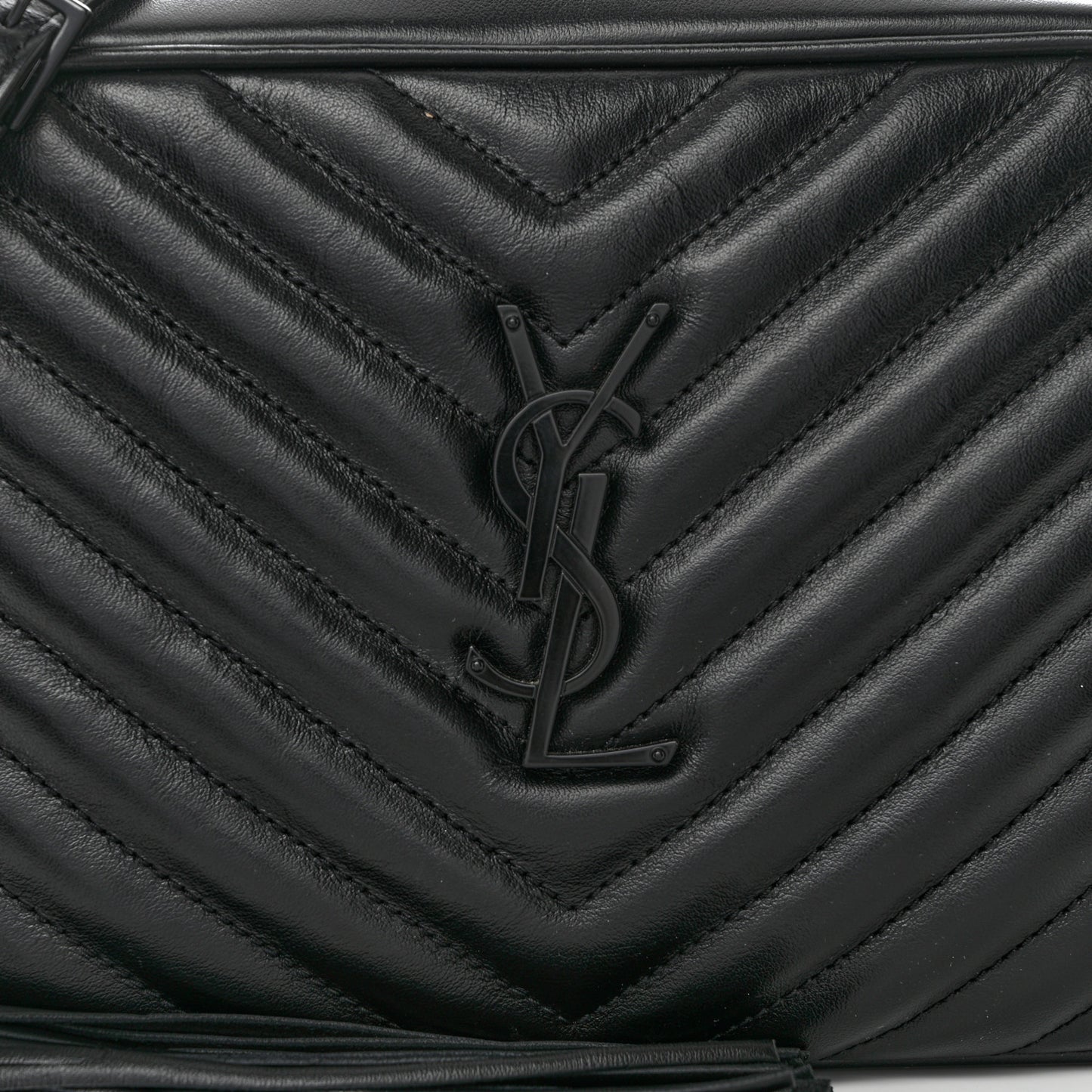 Calfskin Matelasse Monogram Monochrome Lou Camera Bag Black