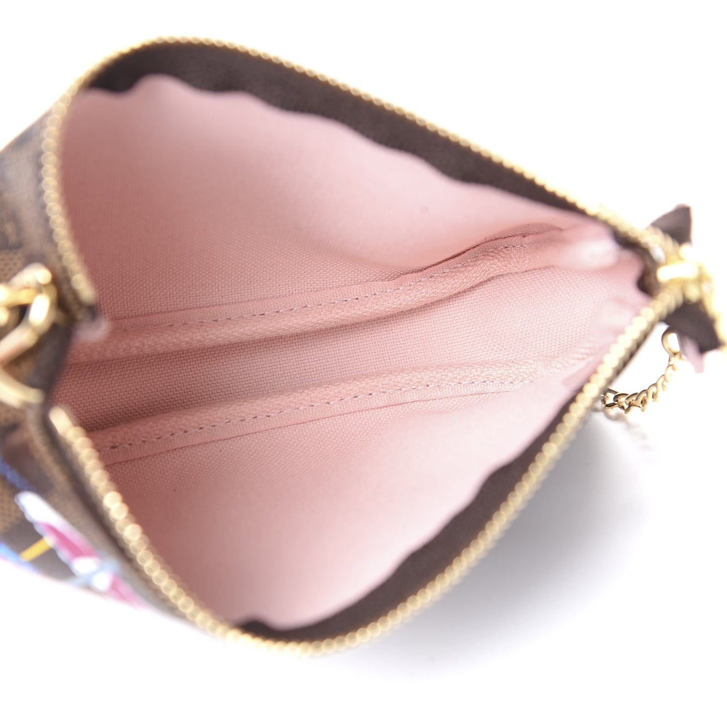 Damier Ebene 2020 Christmas Animation Big Wheel Mini Pochette Accessories Rose Ballerine