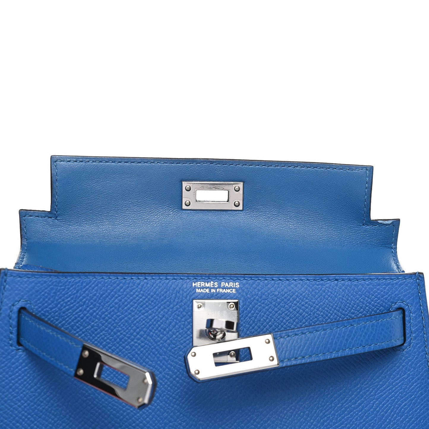 Epsom Mini Kelly Sellier 20 Bleu Zellige