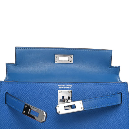 Hermes Epsom Mini Kelly Sellier 20 Bleu Zellige 15 of 28