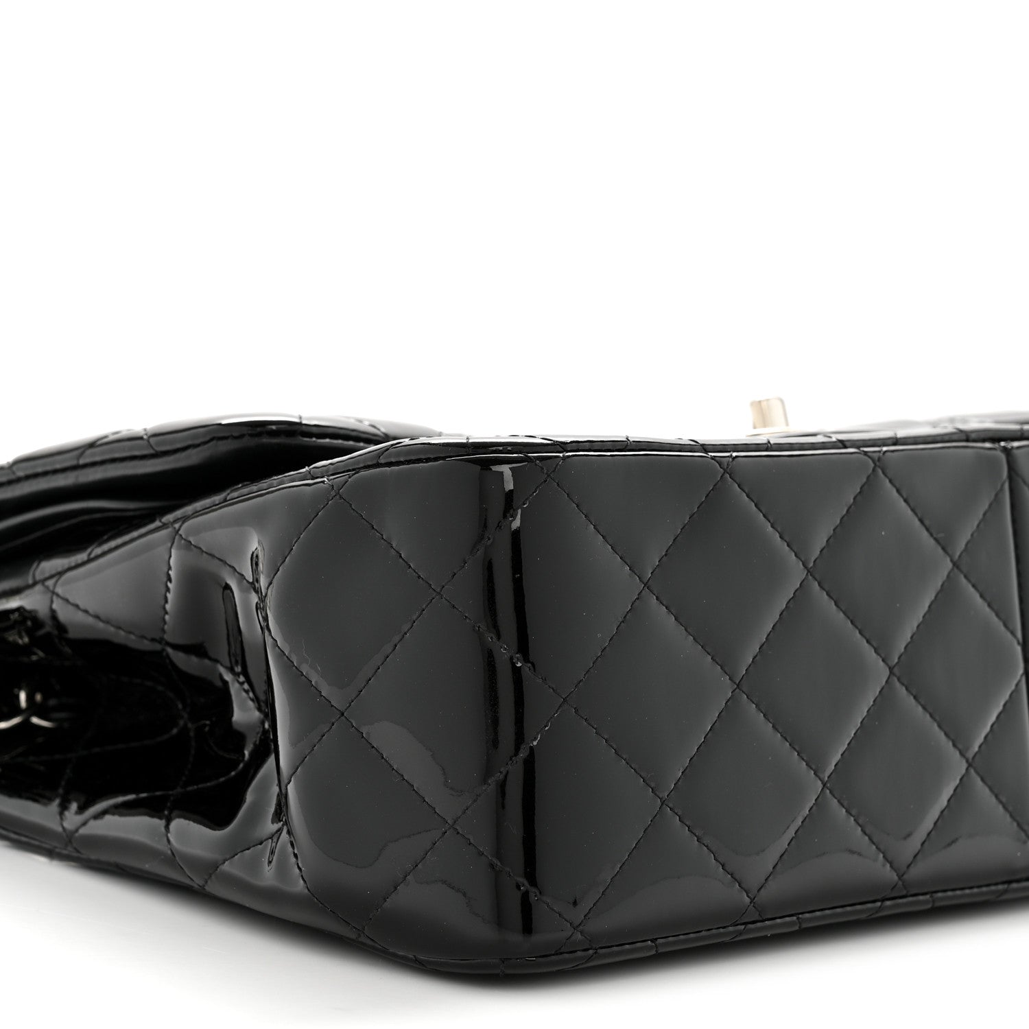 Chanel Patent Quilted Jumbo Double Flap Black 9 of 12