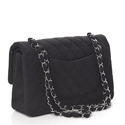 Chanel Jersey Quilted Medium Double Flap Black 3 of 11