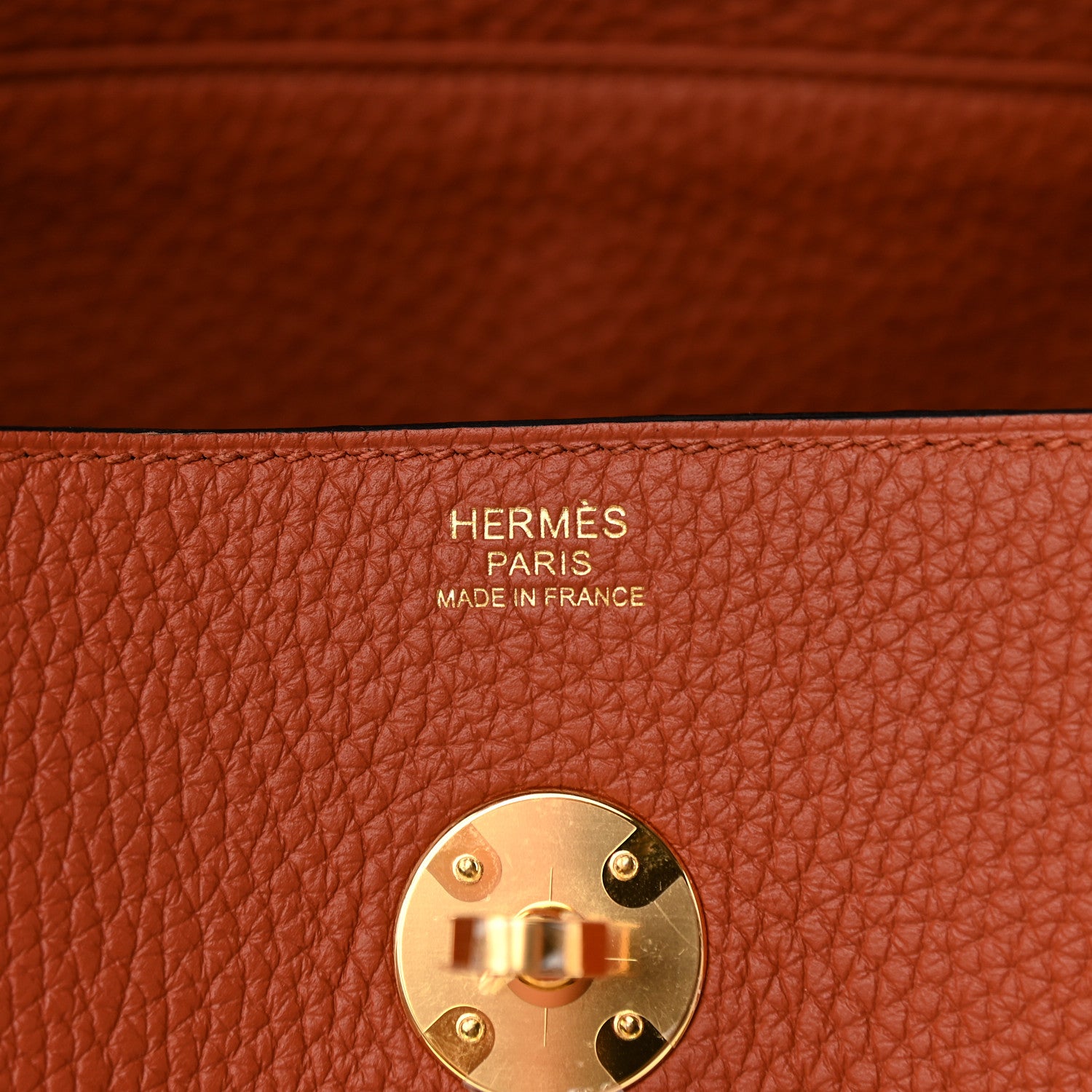 Hermes Taurillon Clemence Lindy 30 Cuivre 6 of 9