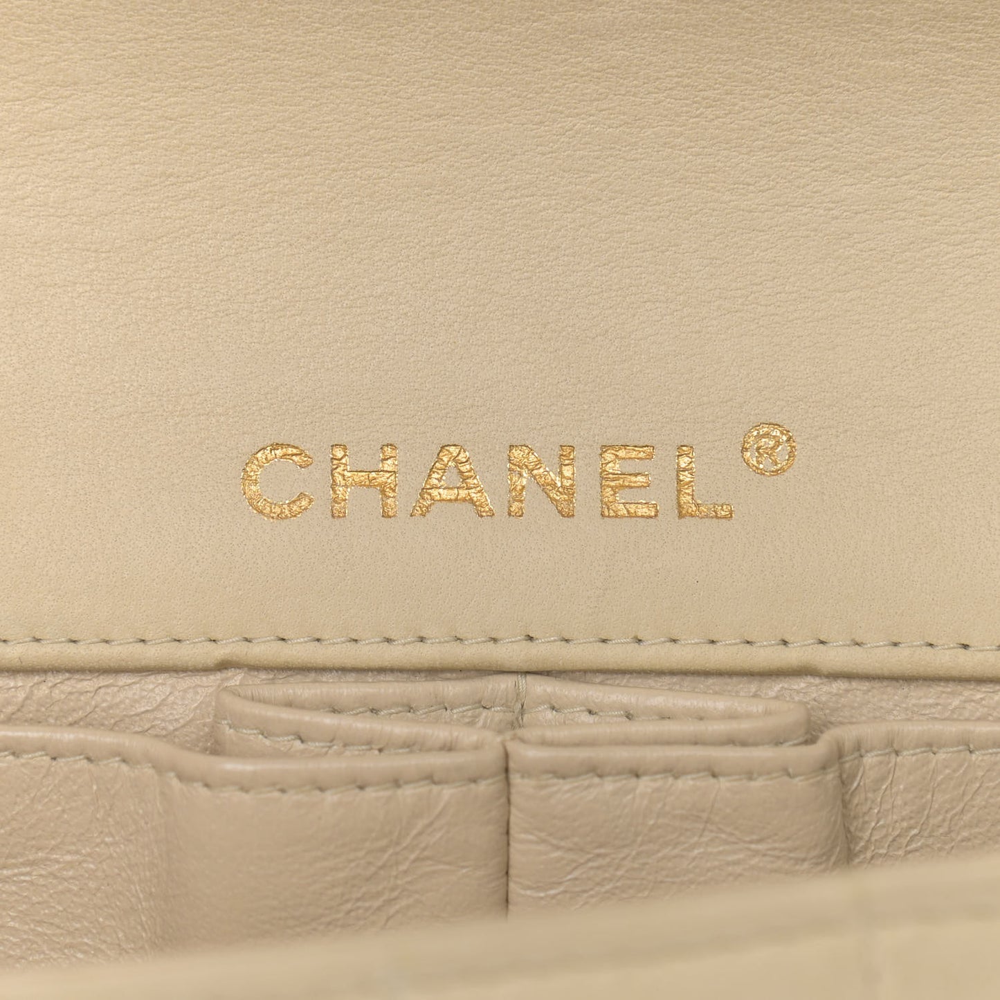 Lambskin East West Chocolate Bar Flap Ivory