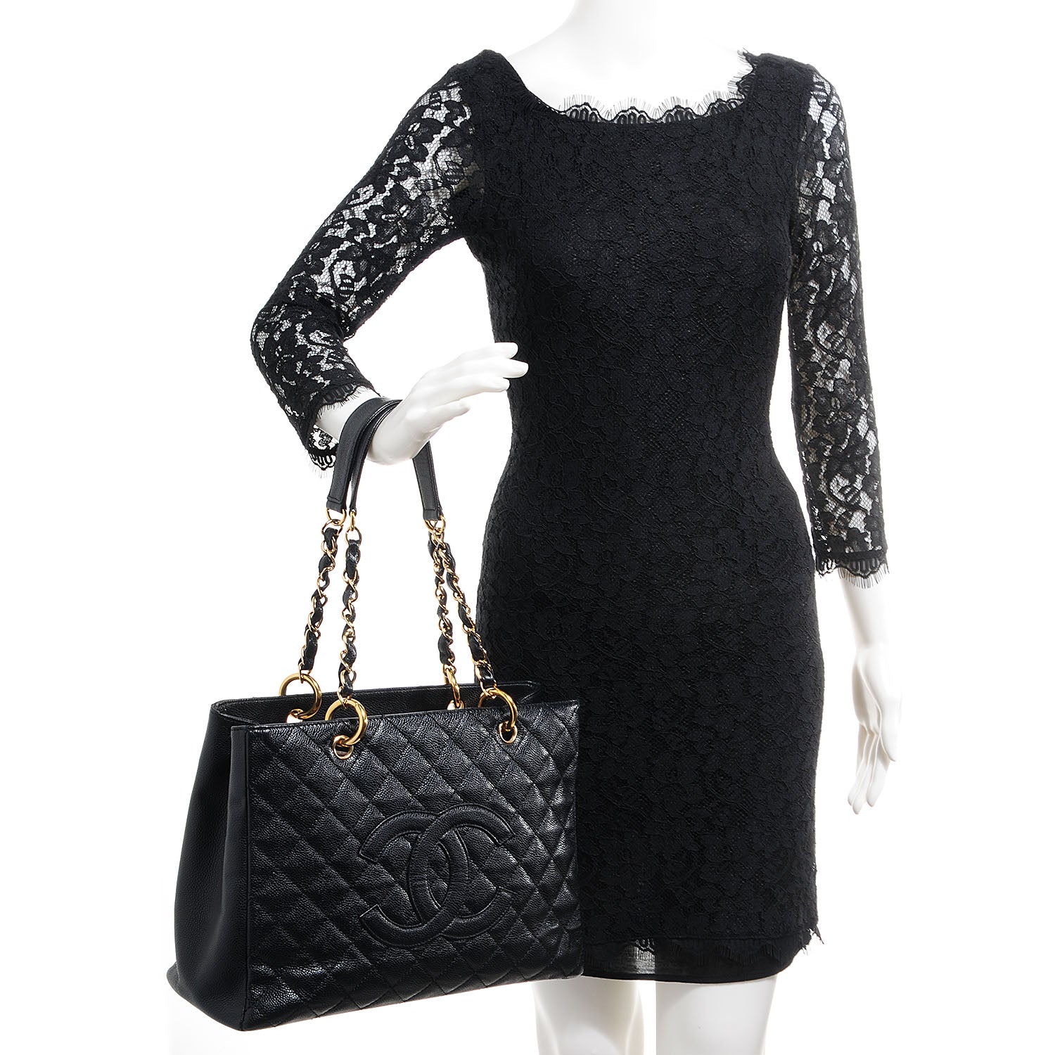 Chanel Caviar Grand Shopping Tote GST Black 2 of 7