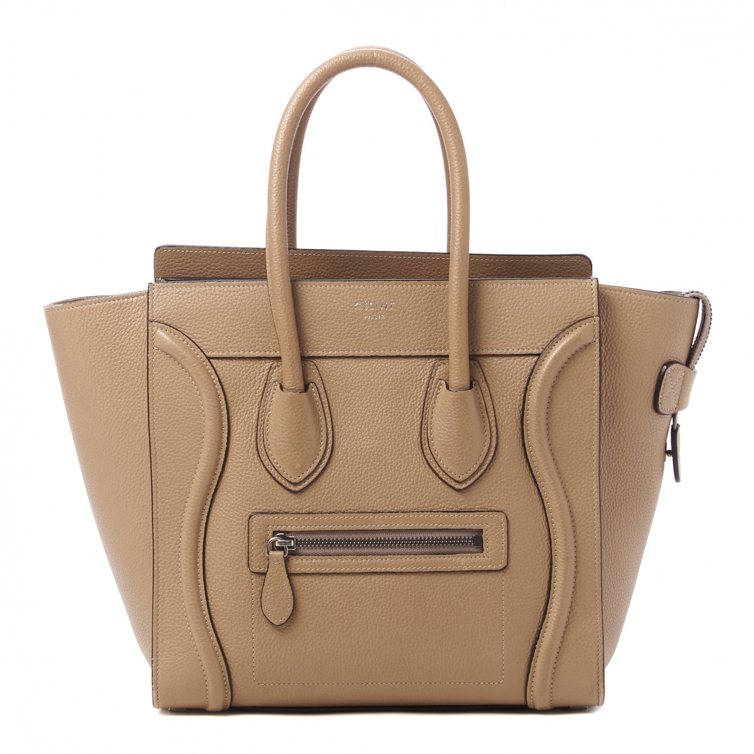 Celine Drummed Calfskin Micro Luggage Dune 1 of 10