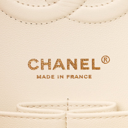 Chanel Caviar Quilted Medium Double Flap White 6 of 11