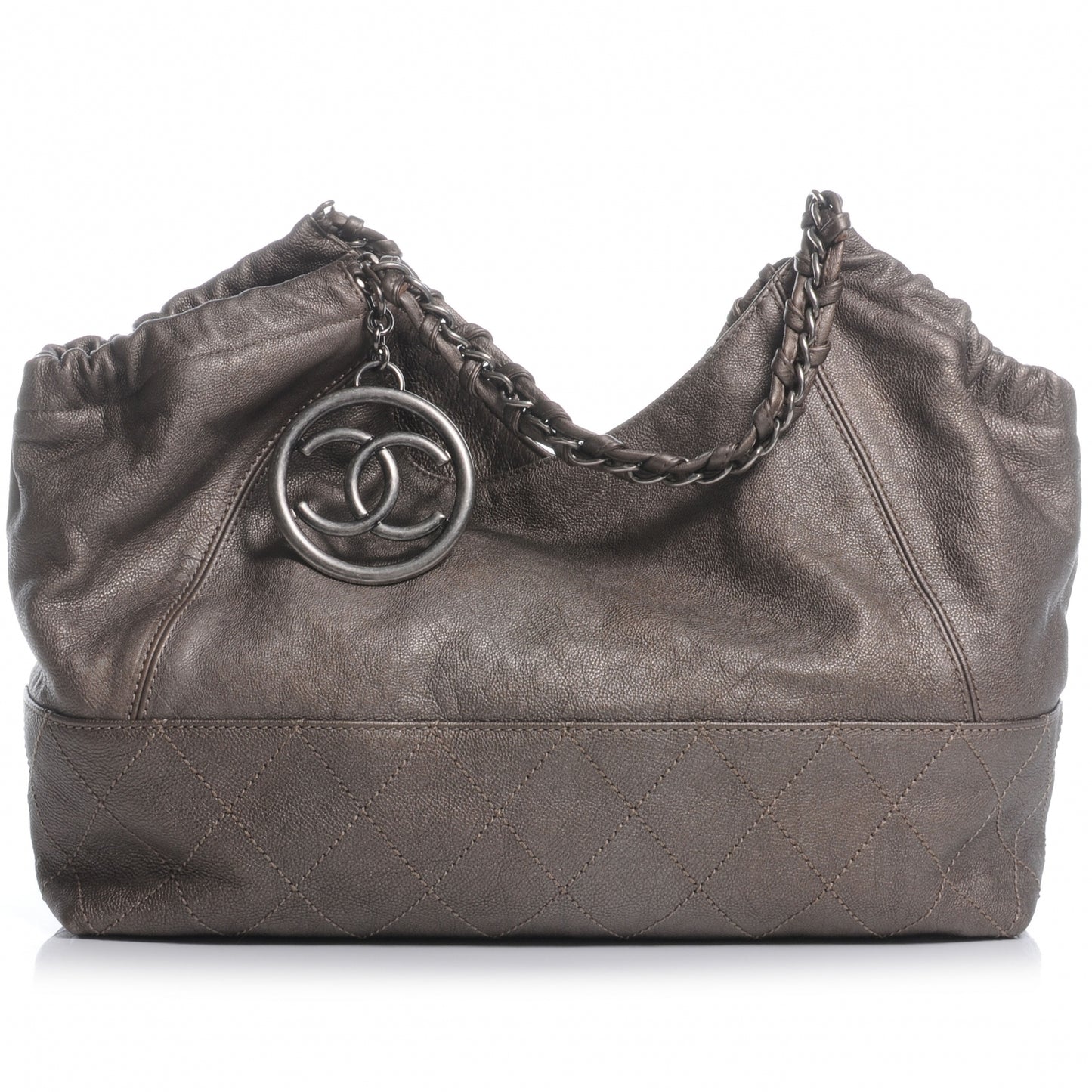 Calfskin Coco Cabas Pewter
