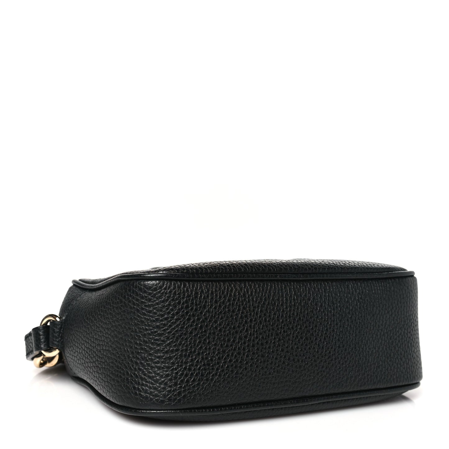 Pebbled Calfskin Small Soho Disco Bag Black