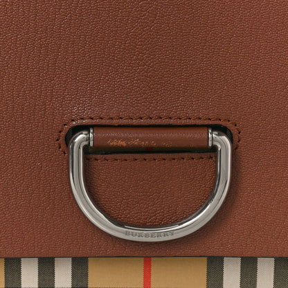 Burberry Goatskin Vintage Check Medium D-Ring Bag Tan Black 9 of 9