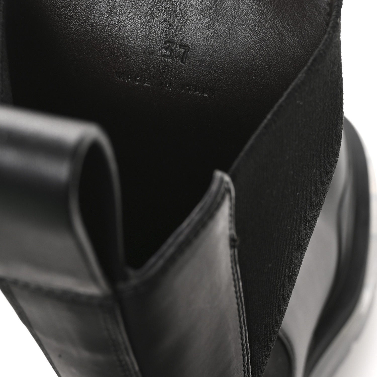 Bottega Veneta Calfskin The Tire Chelsea Boots 37 Black Transparent 7 of 9