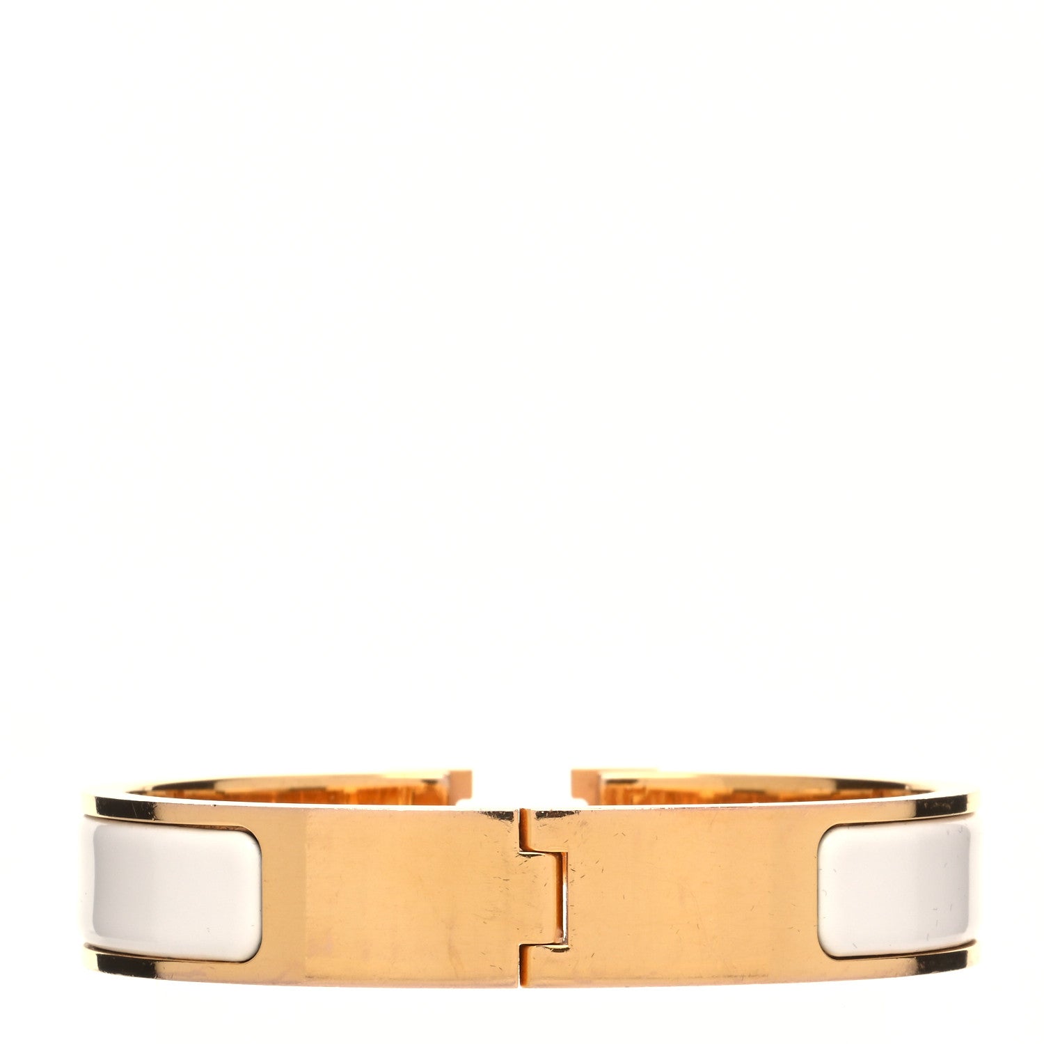 Hermes Enamel Narrow Clic Clac H Bracelet PM White 3 of 6