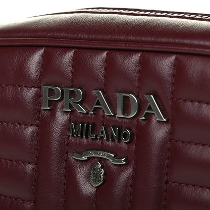 Prada Soft Calfskin Diagramme Crossbody Bag Granato 7 of 7