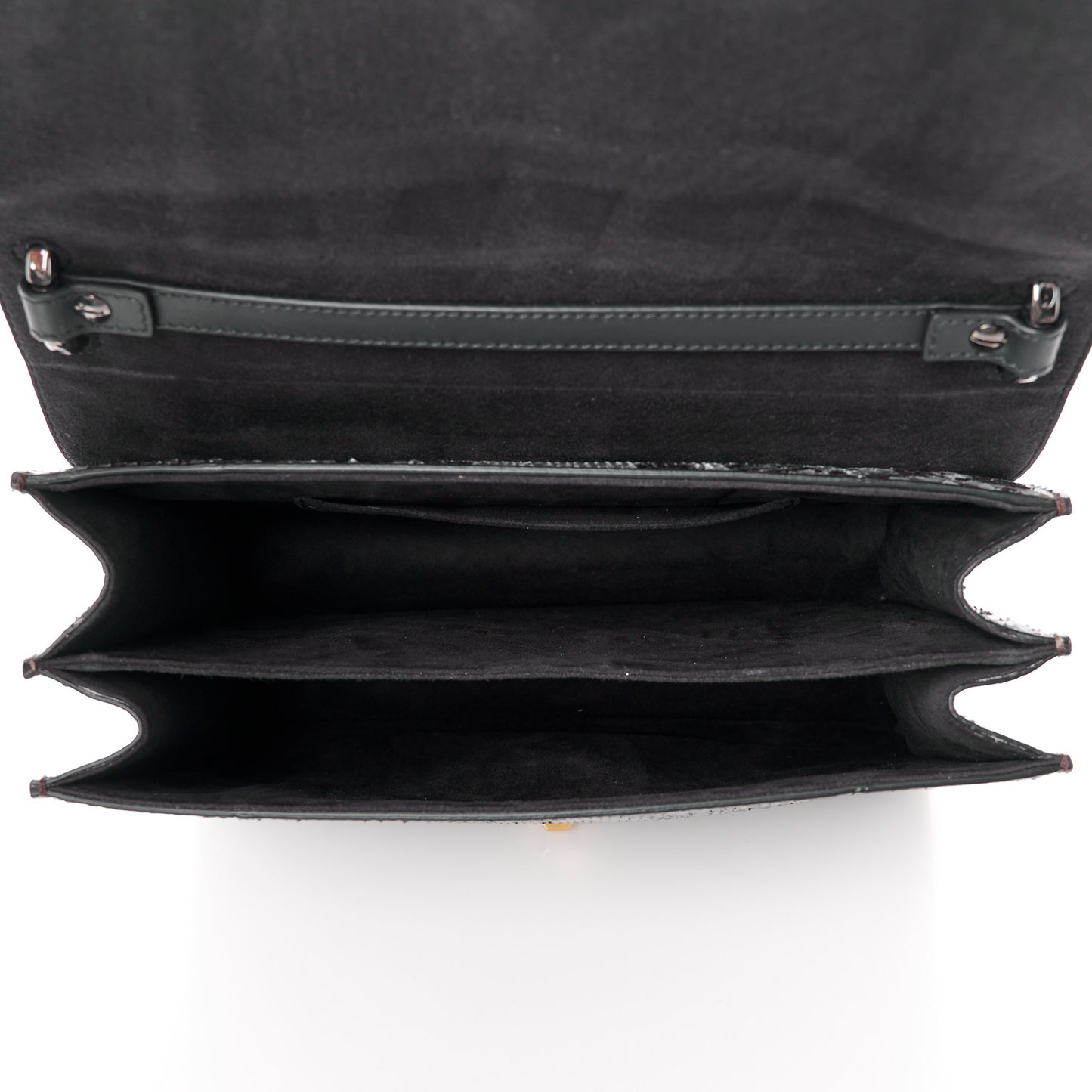 Vitello Century Snakeskin Studded Kan I Shoulder Bag Black Multicolor