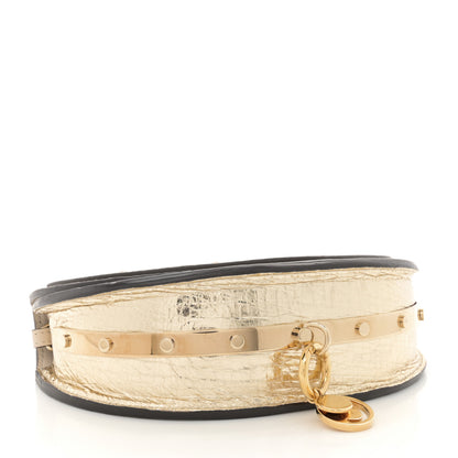 Chloe Metallic Calfskin Small Nile Bracelet Minaudiere Bag Gold 4 of 13