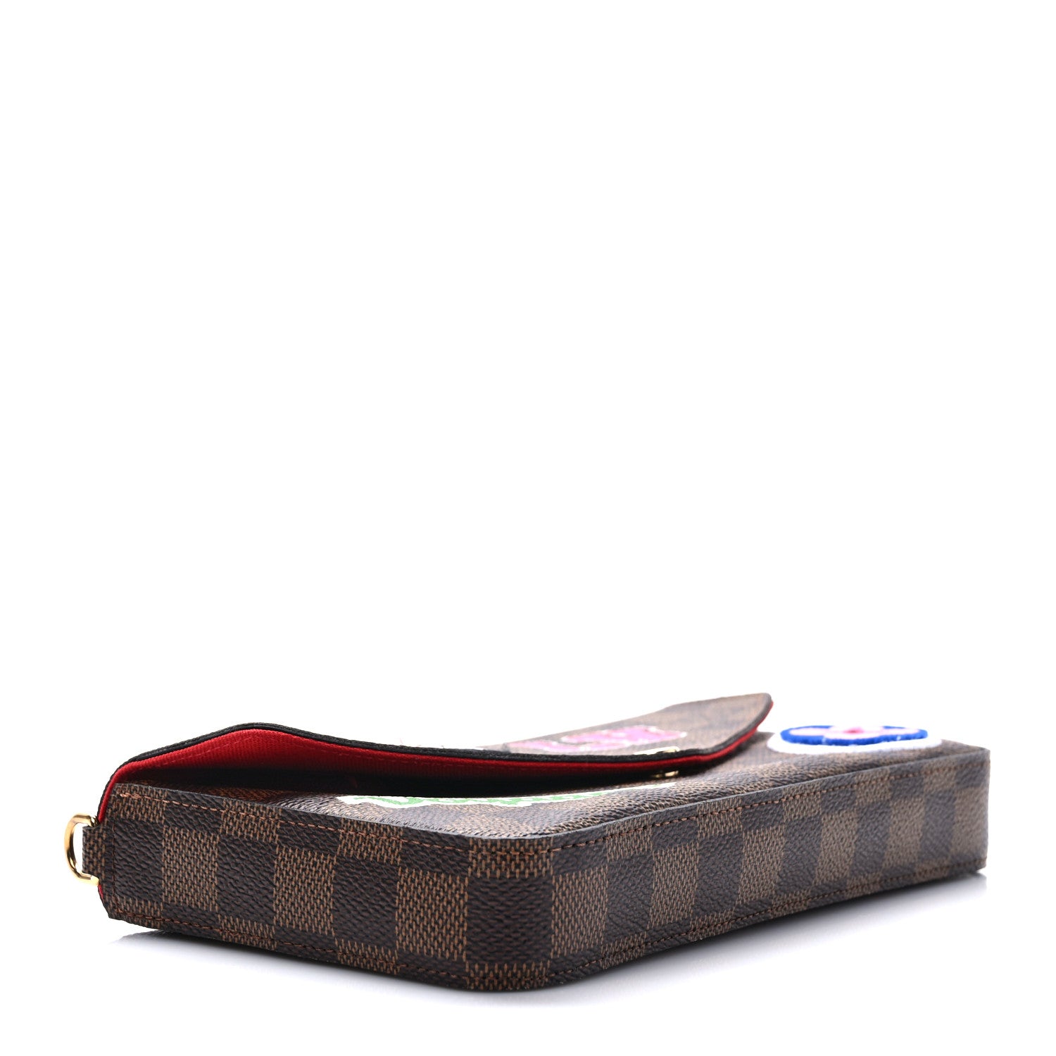 Louis Vuitton Damier Ebene LV Stories Pochette Felicie Chain Wallet 5 of 11