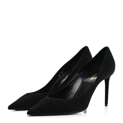 Saint Laurent Suede Zoe 85 Pumps 41 Black 3 of 8
