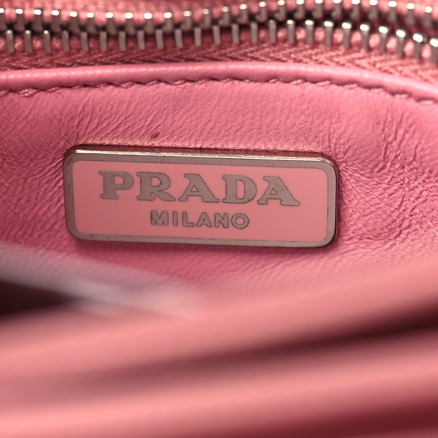 Prada Saffiano Lux Lock Flap Chain Shoulder Bag Petalo 5 of 9