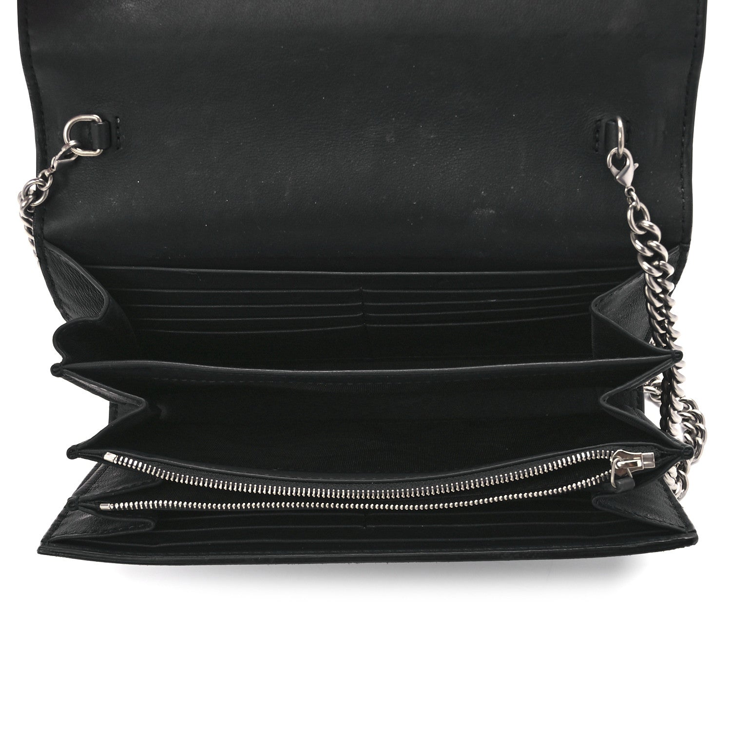 Gucci Suede Mini Dionysus Chain Wallet Black 5 of 12