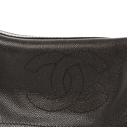 Chanel Caviar CC Wood Chain Hobo Dark Brown 8 of 10