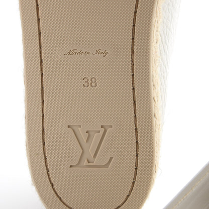 Louis Vuitton Calfskin Tropical Bloom Espadrille Flat 38 White 6 of 9