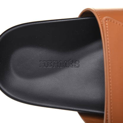 Hermes Calfskin Womens Chypre Sandals 36 Gold 6 of 9