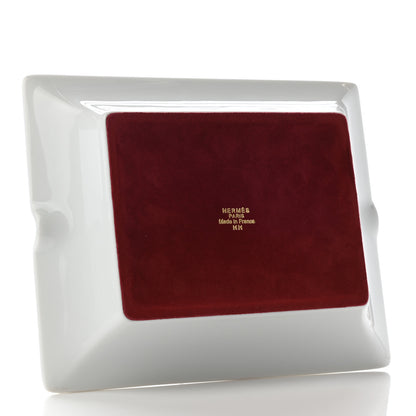 Hermes Porcelain Panthera Deco Ashtray Rouge H 3 of 6