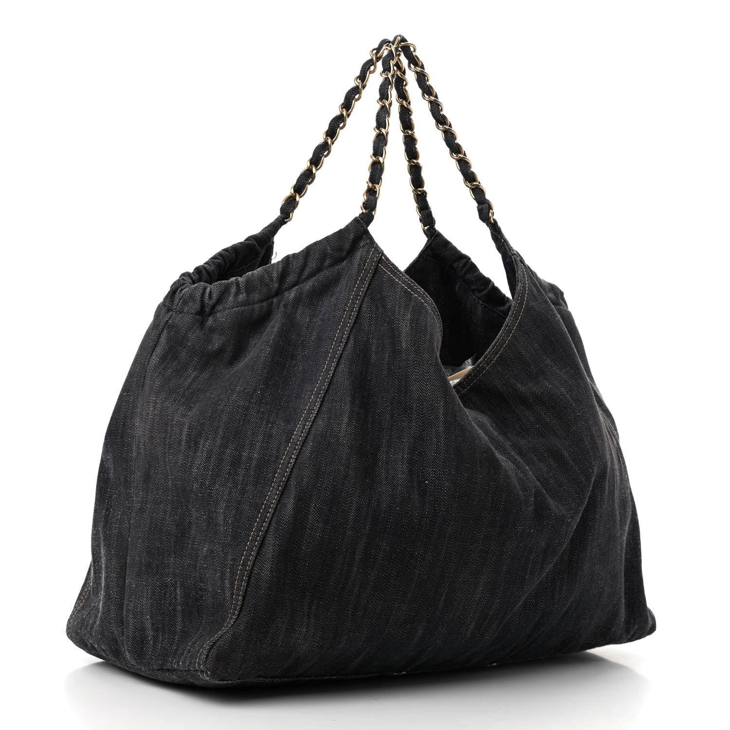 Chanel Denim XL Coco Cabas Tote Blue 4 of 13