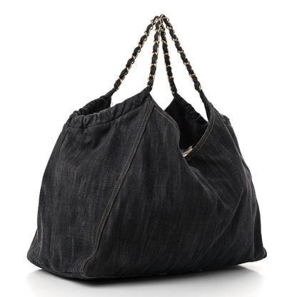 Chanel Denim XL Coco Cabas Tote Blue 4 of 13