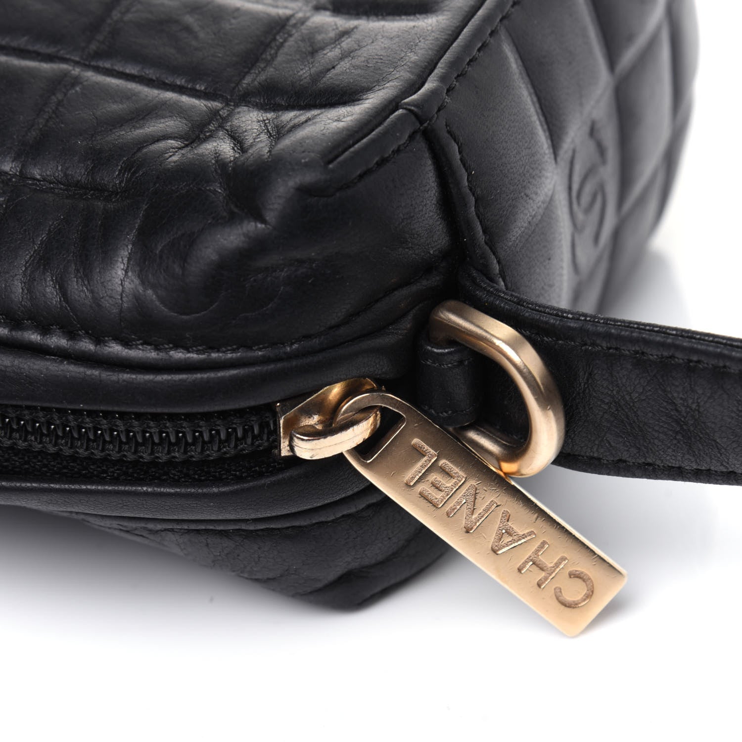 Chanel Lambskin CC Chocolate Bar Shoulder Bag Black 13 of 13