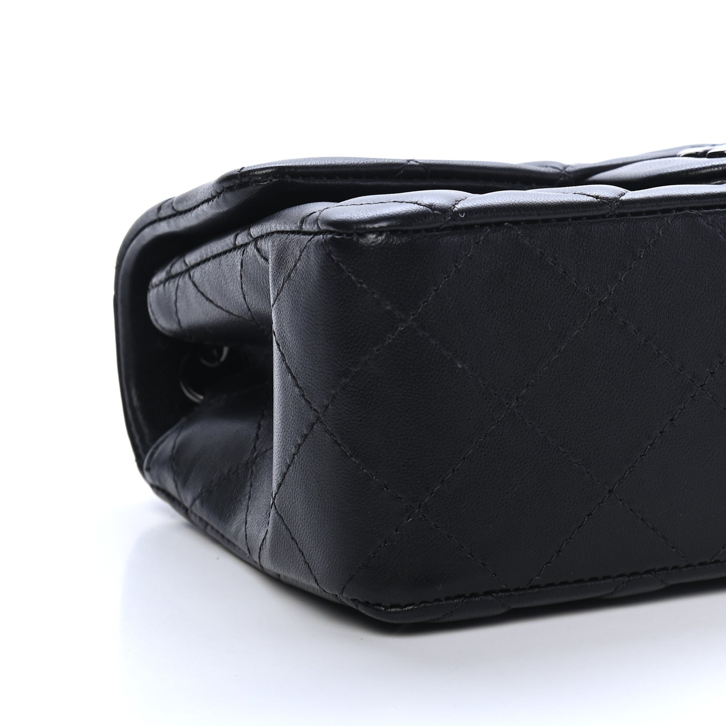 Lambskin Quilted Mini Rectangular Flap So Black