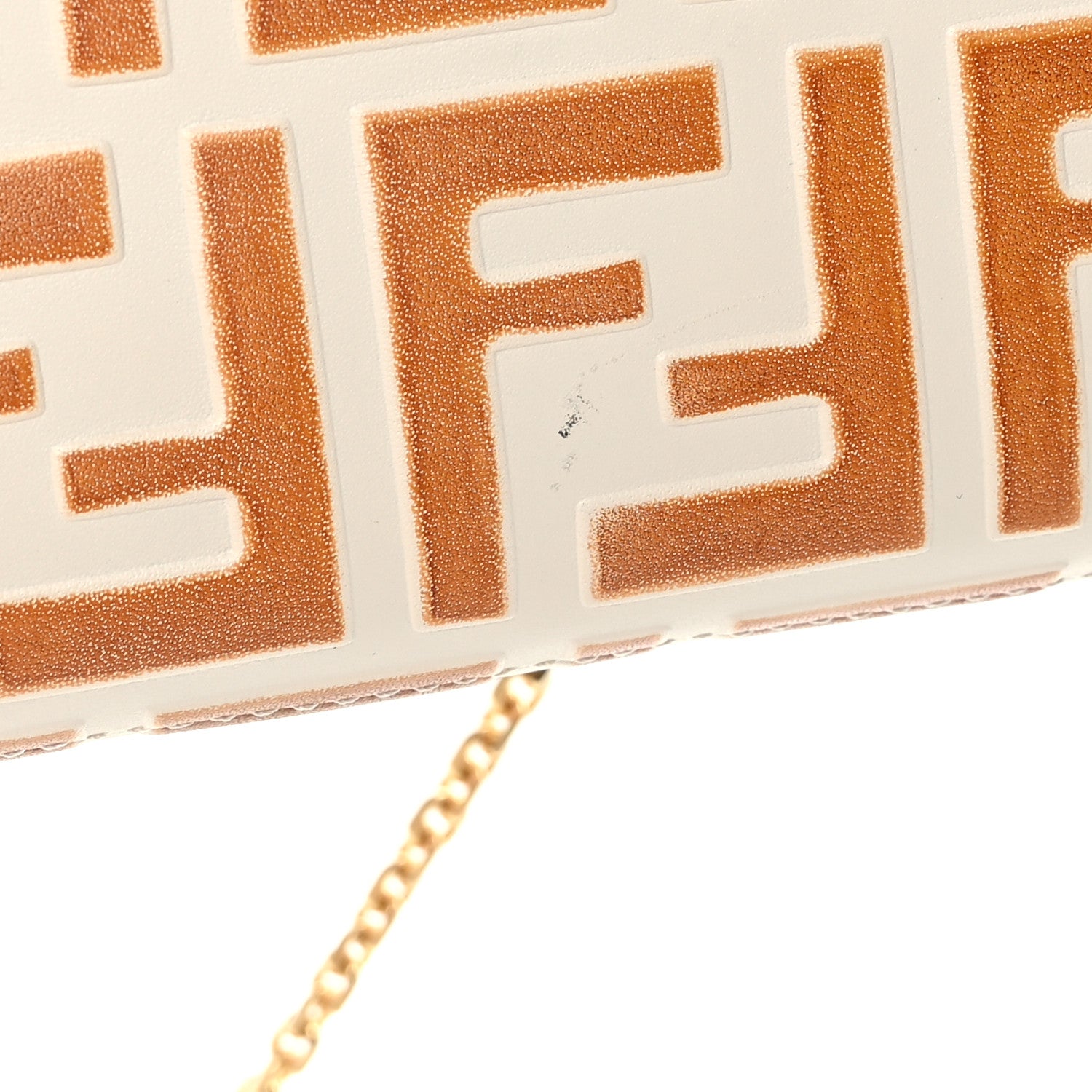 Fendi Vitello Soft F is Fendi Bi-Color FF 1974 Embossed Continental Envelope Wallet On Chain Camelia Saddler 11 of 11