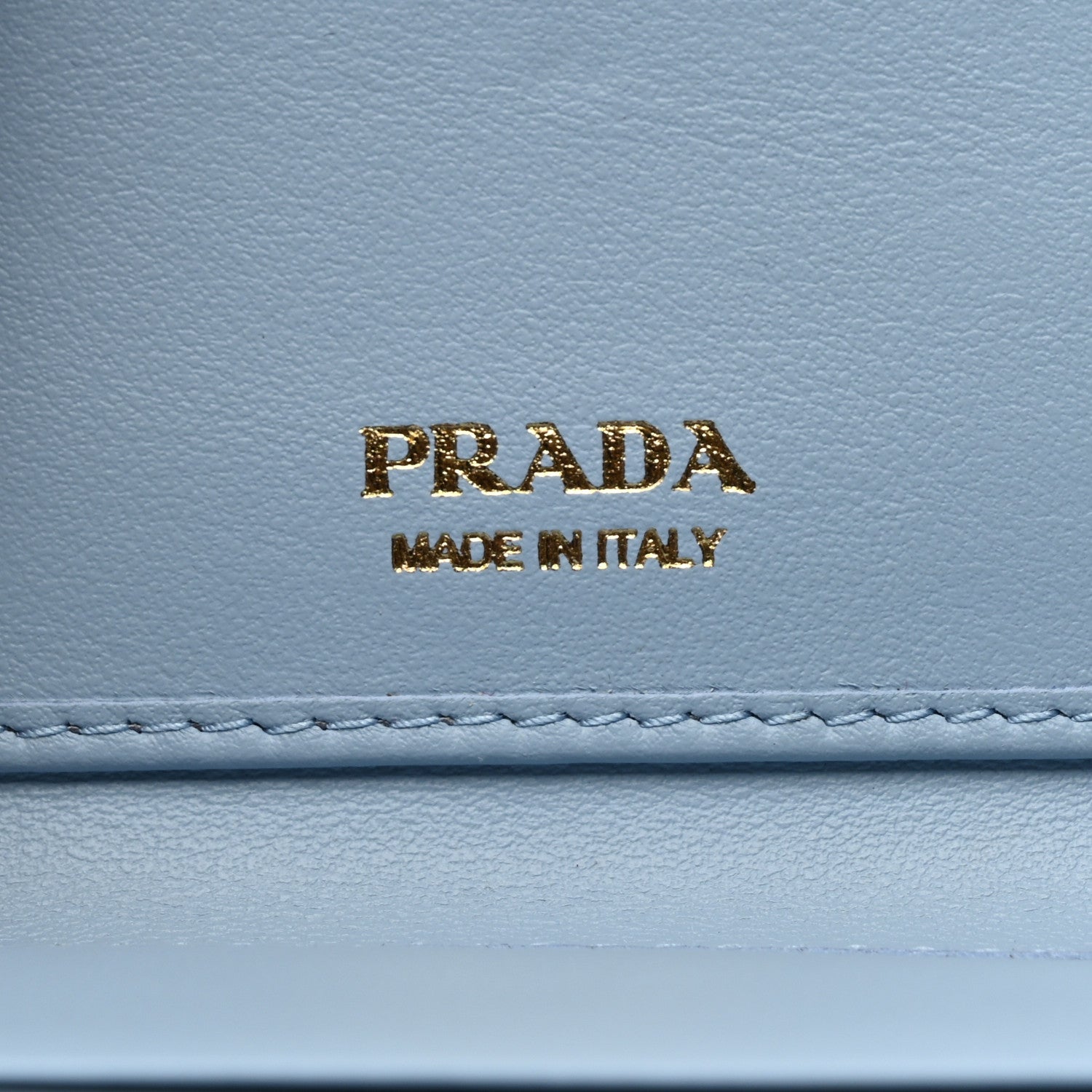 Prada Saffiano Small Triangle Wallet Light Blue 6 of 6
