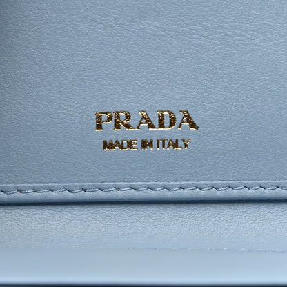 Prada Saffiano Small Triangle Wallet Light Blue 6 of 6