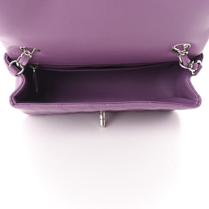 Chanel Lambskin Quilted Mini Rectangular Flap Purple 5 of 11