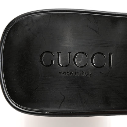 Gucci Rubber Gucci Logo Womens Platform 20/60mm Slide Sandals 38 Black 8 of 9