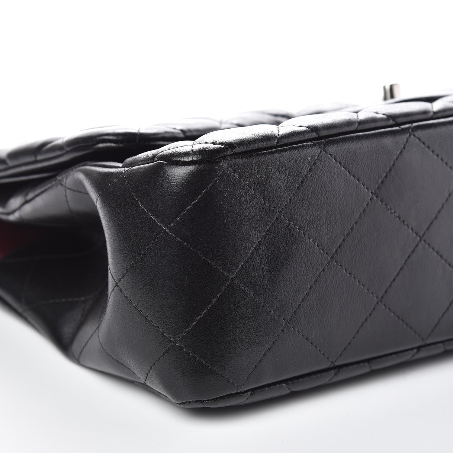 Chanel Lambskin Quilted Jumbo Double Flap Black 8 of 15