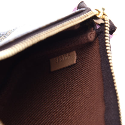 Louis Vuitton Monogram 2016 Christmas Animation Mini Pochette Accessories Rose Ballerine 6 of 11