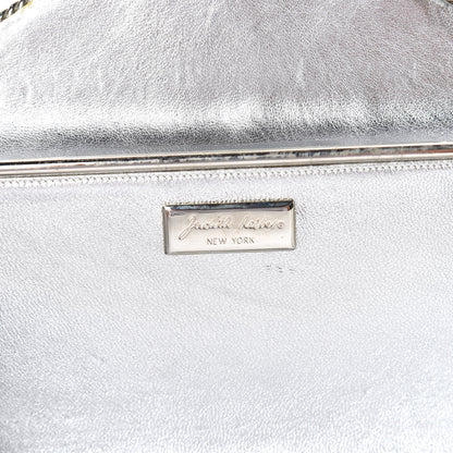 Judith Leiber Swarovski Crystal Minaudiere Clutch Silver 8 of 9