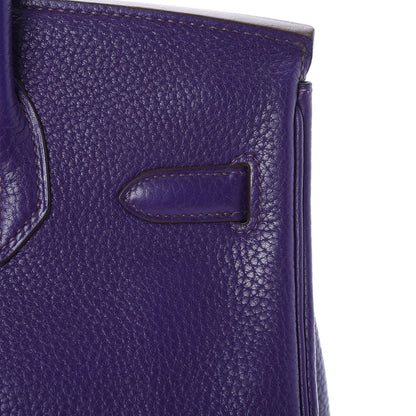 Hermes Taurillon Clemence Birkin 30 Iris 29 of 33