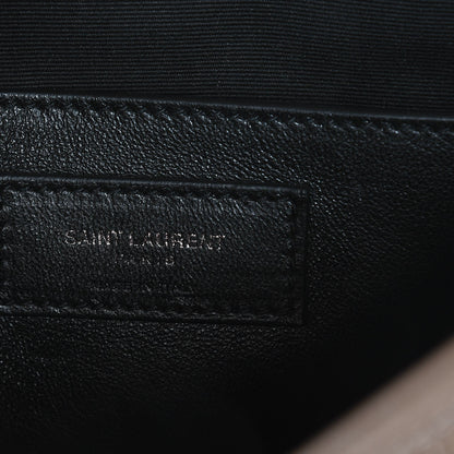 Saint Laurent Crinkled Calfskin Matelasse Monogram Baby Niki Chain Satchel Light Taupe 6 of 7