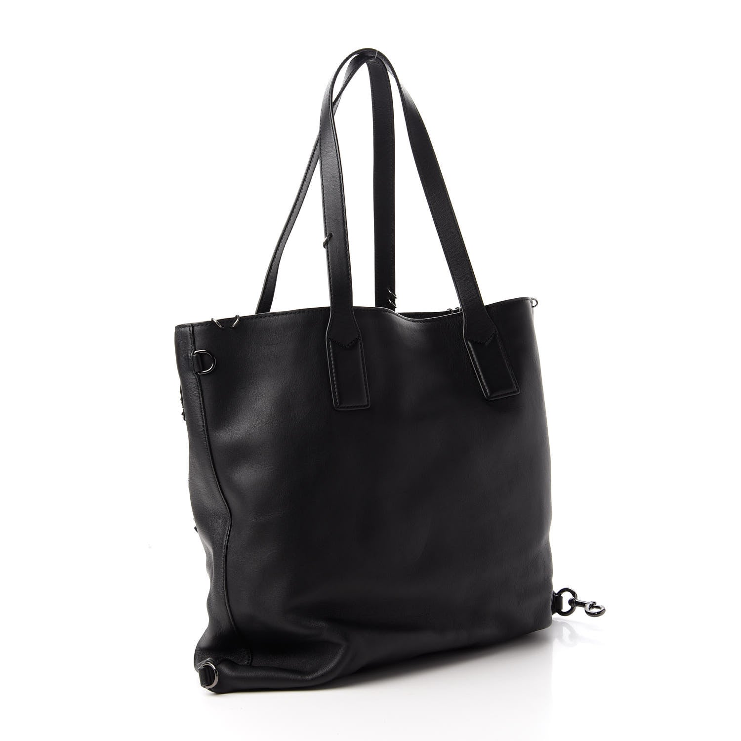 Marc Jacobs Calfskin Large Wingman Badges Shopping Tote Black 3 of 10