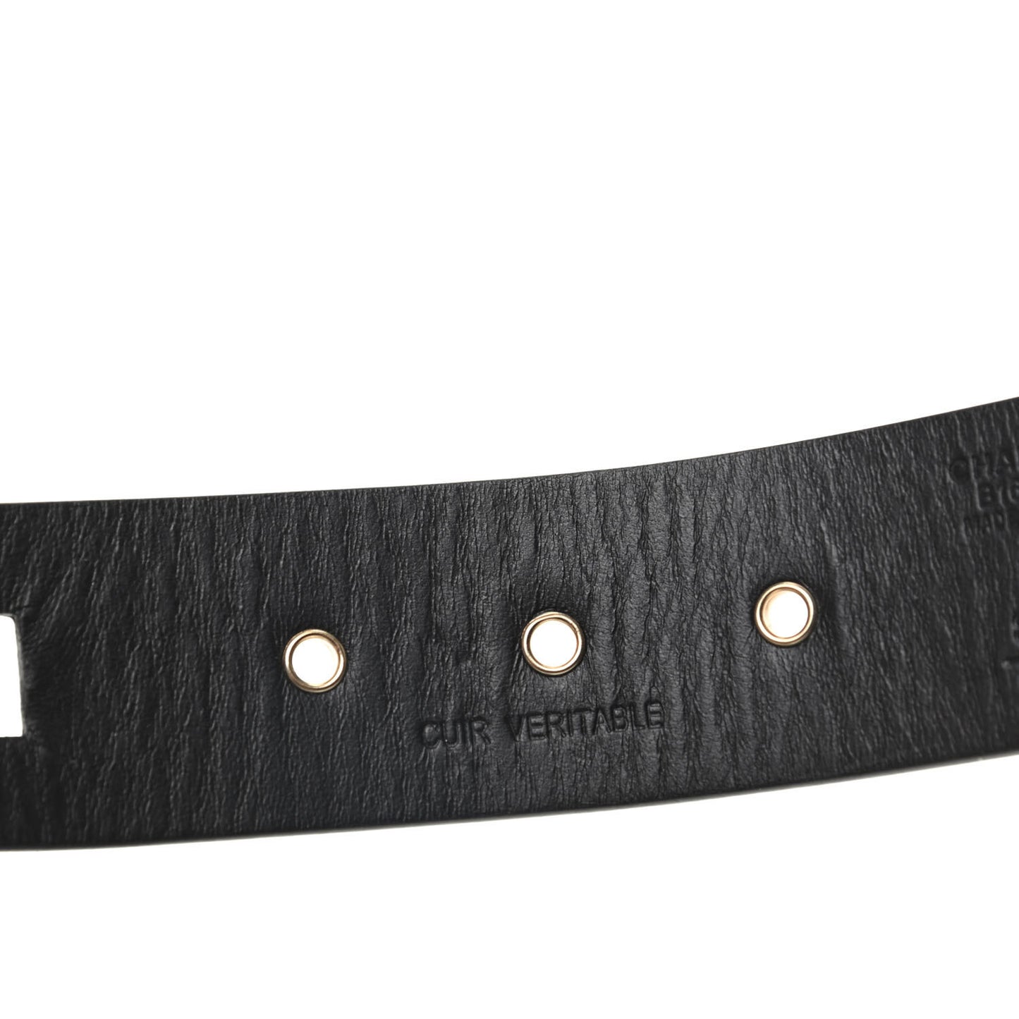 Calfskin Cross Stitch Grommet Belt 80 32 Black